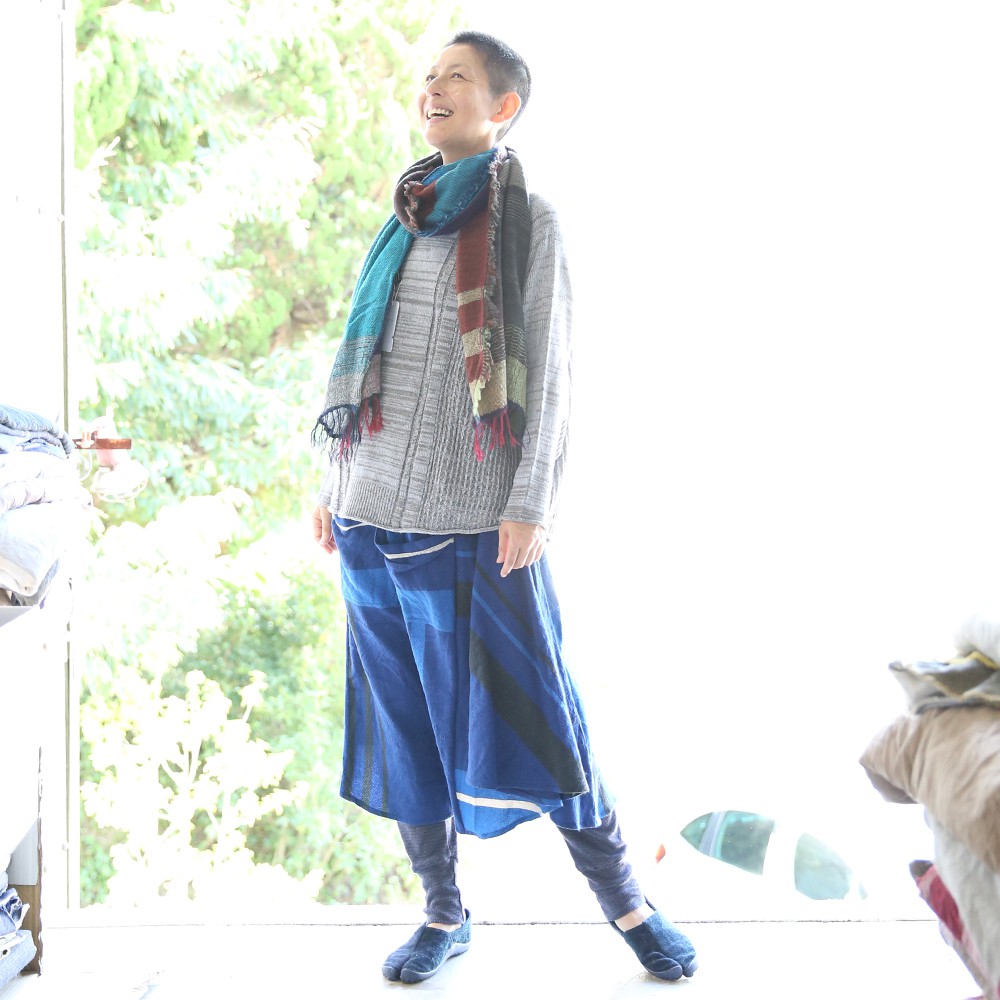 tamaki niime・イッテンモノ】wool roots shawl MIDDLE ～まず一枚