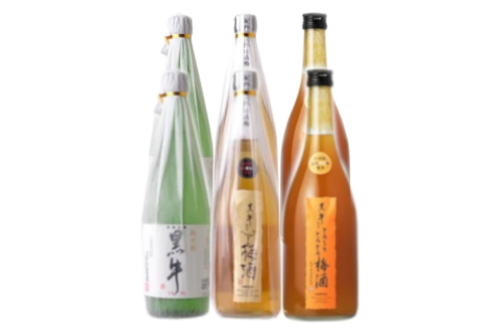 V6156_黒牛6本セット(純米酒720ml×2／梅酒720ml×2／とろーりとろとろ梅酒720ml×2）（E007） | 和歌山県 湯浅町ふるさと納税特設サイト「ゆあさんぽ」