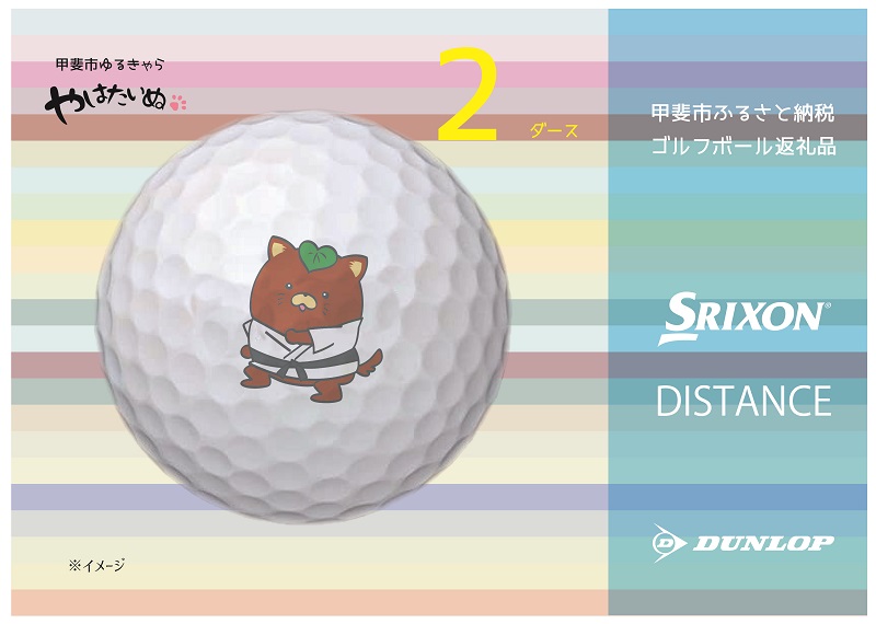 甲斐市prイラスト使用 ゴルフボール ダンロップ スリクソンディスタンス 山梨県甲斐市 セゾンのふるさと納税