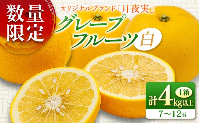 宮崎県日南市のふるさと納税 テレビで紹介された 数量限定 グレープフルーツ 月夜実 白 つくよみ 計4kg以上 期間限定 希少 完熟 果物 くだもの 柑橘 オリジナル ブランド 国産 食品 人気 おすすめ デザート スイーツ おやつ おすそ分け お取り寄せ グルメ 産地直送 宮崎県 日南市 送料無料_BC102-24