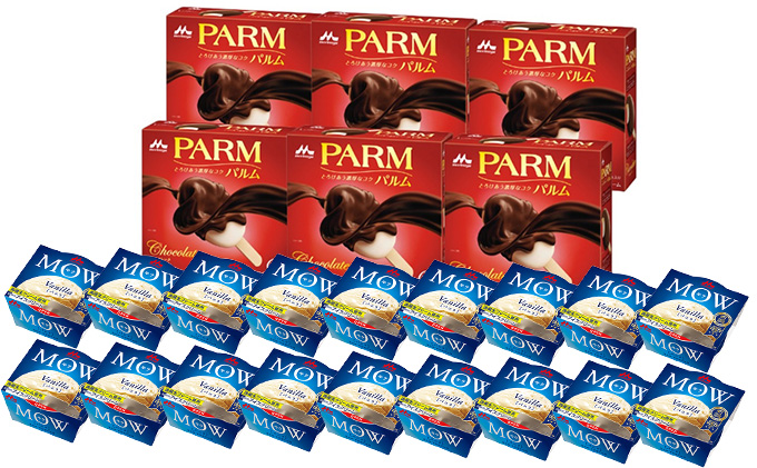 PARMチョコレート(マルチ)6箱とMOW(モウ)バニラ18個セット