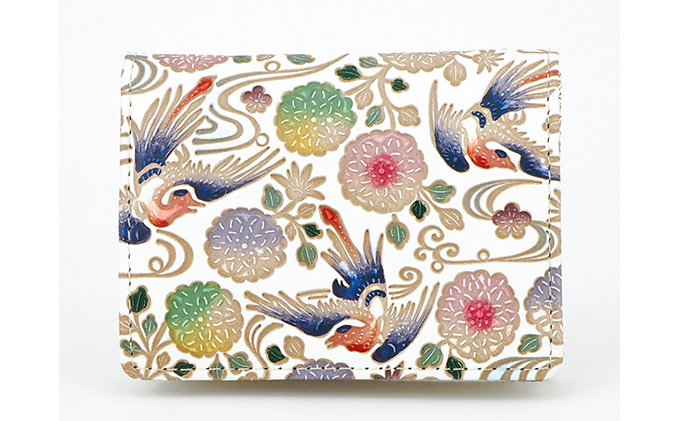 【東京都墨田区】【文庫屋大関】箱まち小銭入れ 花鳥【皮革工芸品】 ファッション小物 財布 民芸品