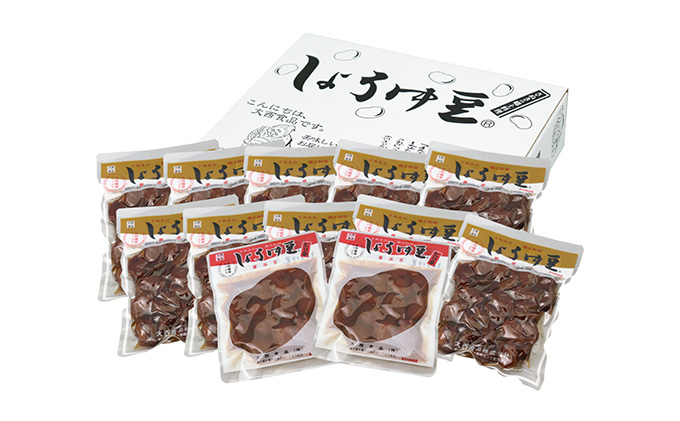 【香川県丸亀市】おつまみ 大西 しょうゆ豆 定番 10袋 ピリ辛味 2袋 加工食品 豆類 しょうゆ 豆 郷土料理 ギフト つまみ 肴 ビール