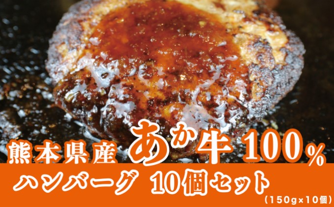 熊本県産 赤牛ハンバーグ １５０ｇ×１０個 G-48 / 熊本県錦町 | セゾンのふるさと納税