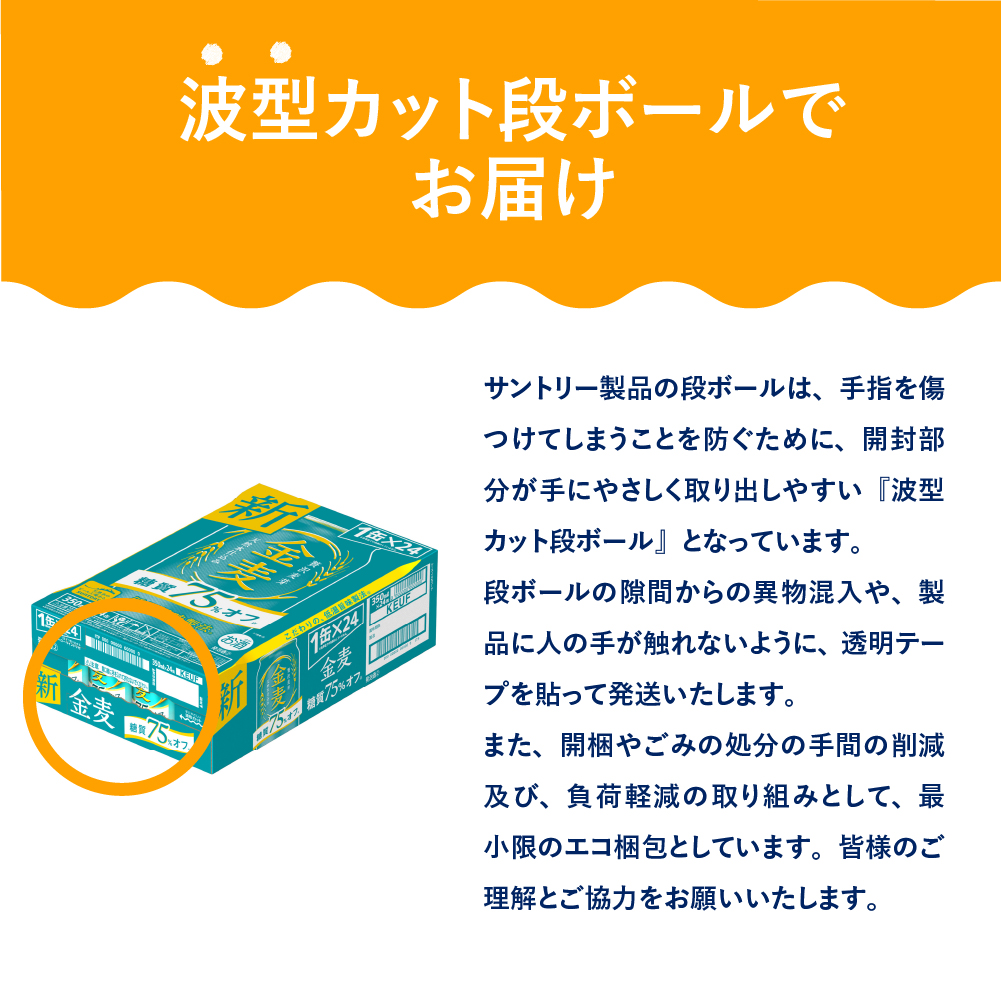 群馬県千代田町のふるさと納税 金麦 糖質 75％ オフ サントリー 350ml × 24本  〈天然水のビール工場〉※沖縄・離島地域へのお届け不可 群馬 送料無料 お取り寄せ お酒 生ビール お中元 ギフト 贈り物 プレゼント 人気 おすすめ 家飲み 晩酌 バーベキュー キャンプ ソロキャン アウトドア 千代田町 糖質オフ金麦