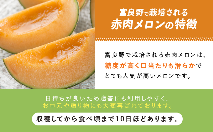 ふるさと納税 北海道 富良野産 赤肉メロン 1玉 1.6kg〜2kgサイズ