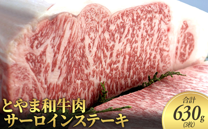 富山県射水市のふるさと納税 とやま和牛肉 サーロイン ステーキ 合計630g 3枚 牛肉 和牛 肉 お肉 牛