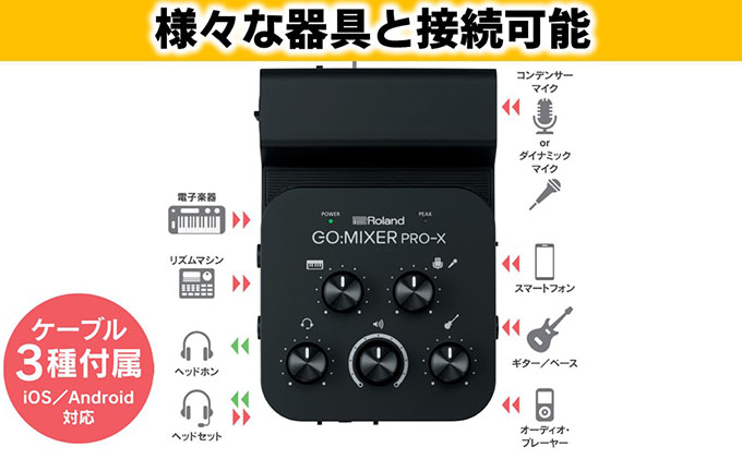 Roland】スマートフォン向けオーディオミキサー/GO：MIXER PRO-X【配送