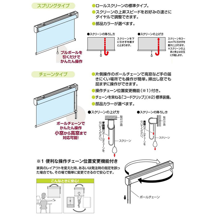 TOSO ロールスクリーン チェーンタイプ（サイズ 幅180cm×高さ200cm