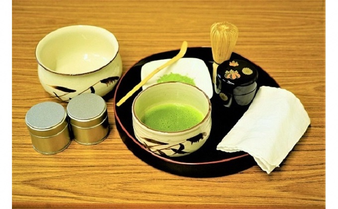 京都唯一の村からお届け♪おうちで特上抹茶を味わえる宇治抹茶の飲み比べセット(茶器セット付き)