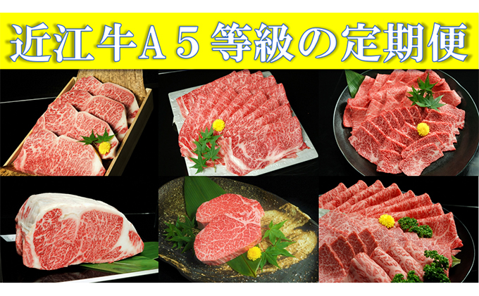 近江牛A5等級の定期便[年6回お届け・隔月]