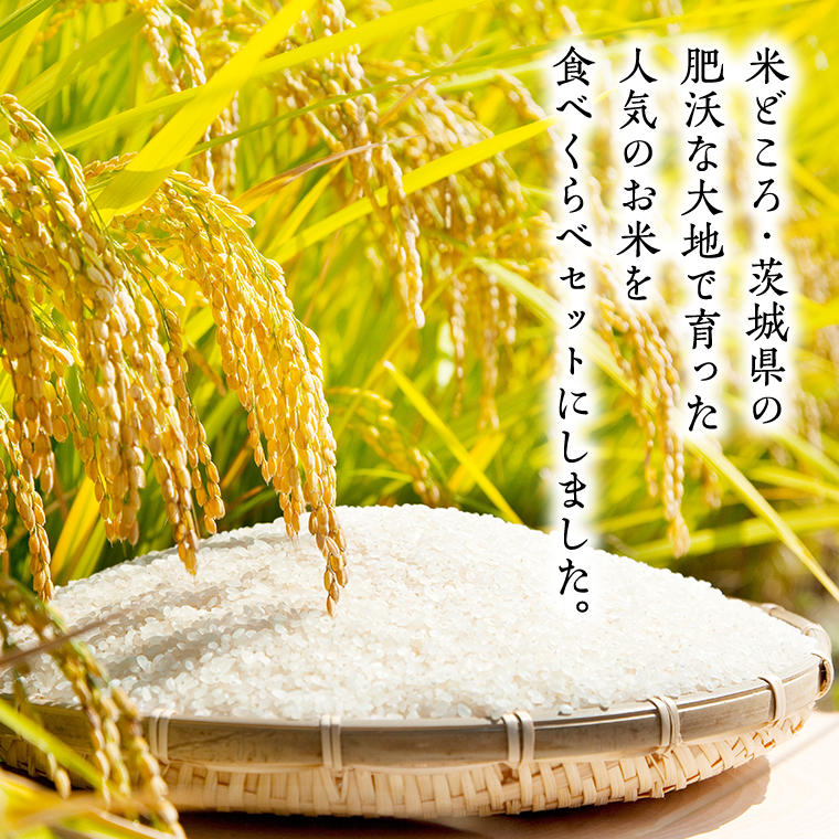 茨城県産のお米3種類食べくらべ15kgセット（5kg×3袋