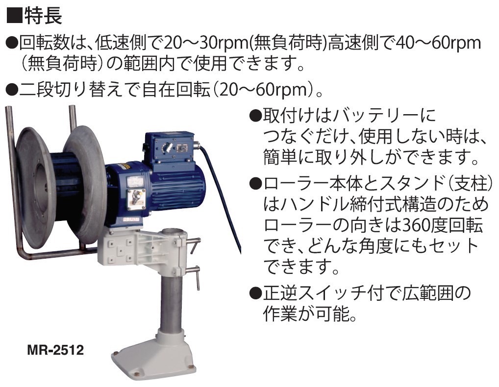 船舶用ウインチ MR-2512 マグローラー 250W [0918] / 京都府長岡京市