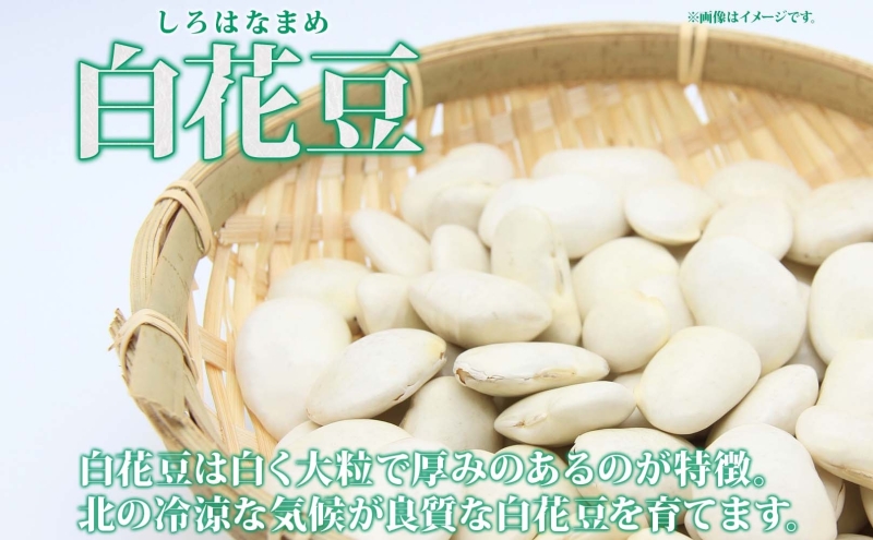 北海道・洞爺湖町産 高級菜豆の白花豆1kg(500g×2袋)　※2023年12月中旬より順次出荷|洞爺湖地場産品協同組合