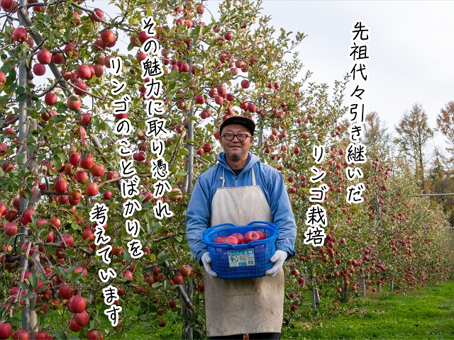 青森県鰺ヶ沢町のふるさと納税 さいきち農園のサンふじ 約4～5kg(12～18玉)　青森県鰺ヶ沢町産りんご