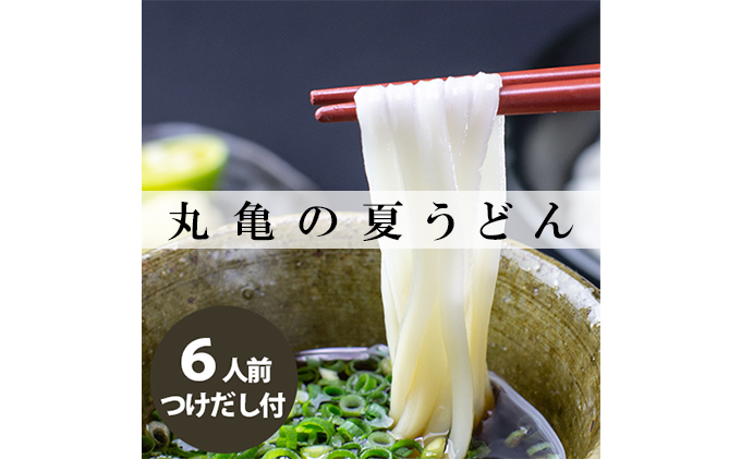 【香川県丸亀市】丸亀の夏うどん6人前 麺類 半生麺 讃岐 弾力 コシ のど越し ざる ぶっかけ 絶品 釜揚げ 釜玉