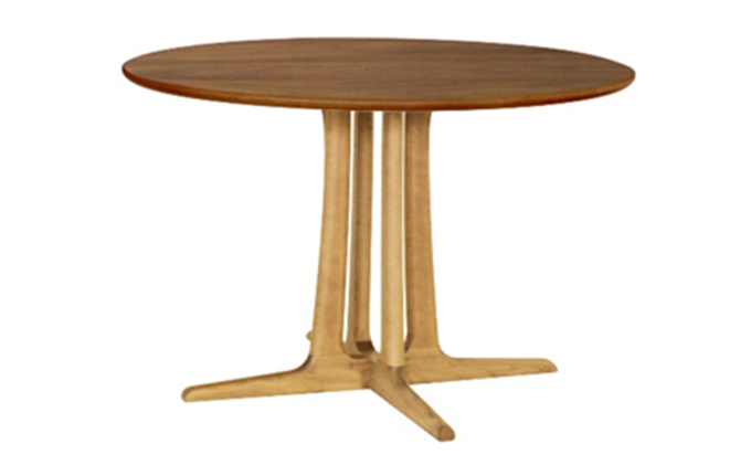 起立木工 円形ダイニングテーブル φ105cm 天板ウォールナット材・脚レッドオーク材