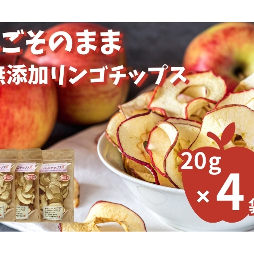 りんごそのまんま！無添加のりんごチップス（乾燥りんご）20g×3袋
