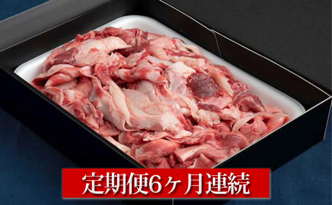 【定期便】【国産】牛すじ肉1kg(500g×2)6ヶ月連続お届け