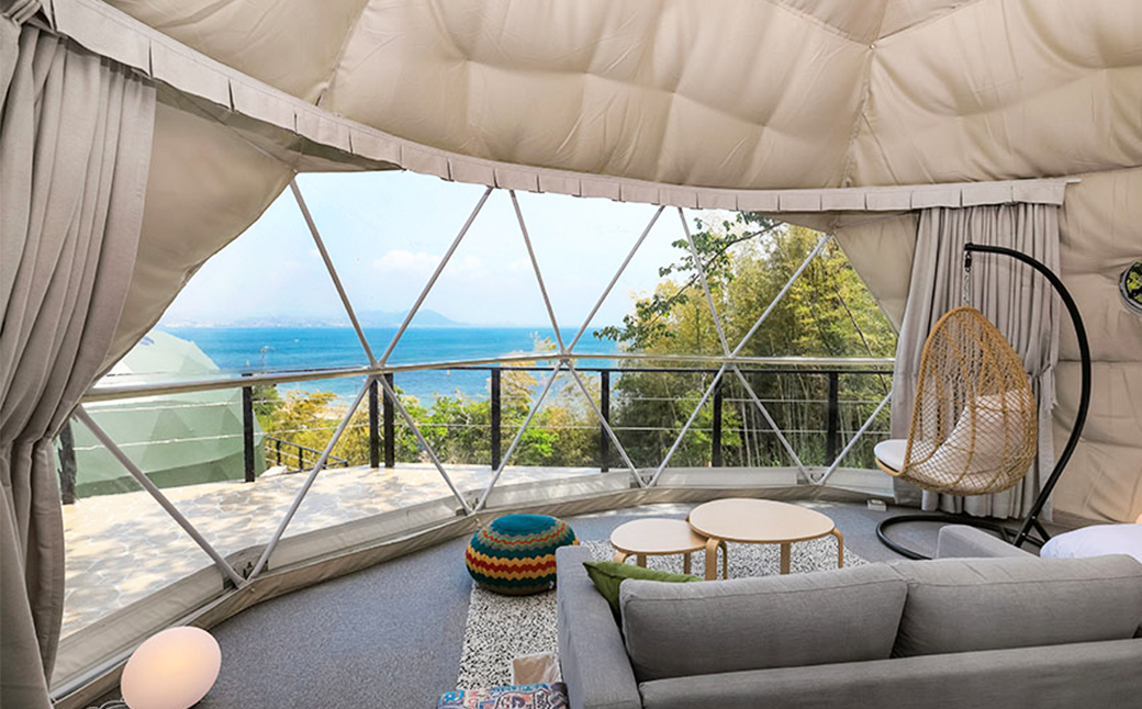 【兵庫県淡路市】Glamping Resort Awaji<オーシャンテラス>素泊まりプラン宿泊券