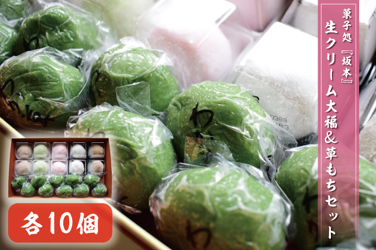 【茨城県行方市】K-8-1 生クリーム大福&草もちセット 各10個