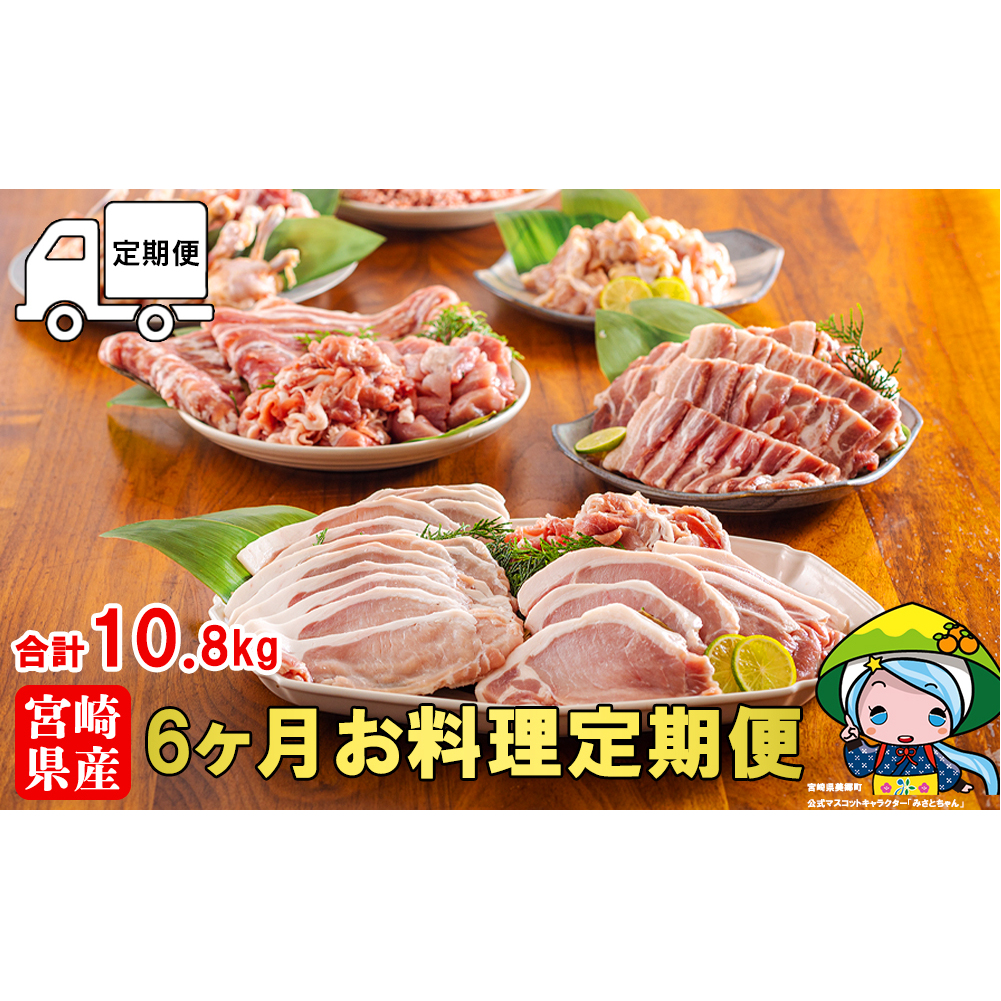 【定期便】 宮崎県産豚肉・鶏肉お料理セット6ヶ月定期便