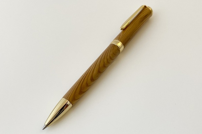 天然屋久杉 回転式ボールペン（0.5mm）ナチュラル1本