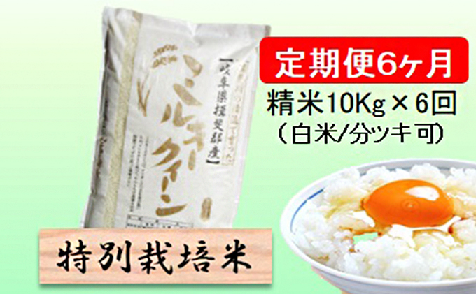 特別栽培米★[定期便] 6カ月★毎月 精米