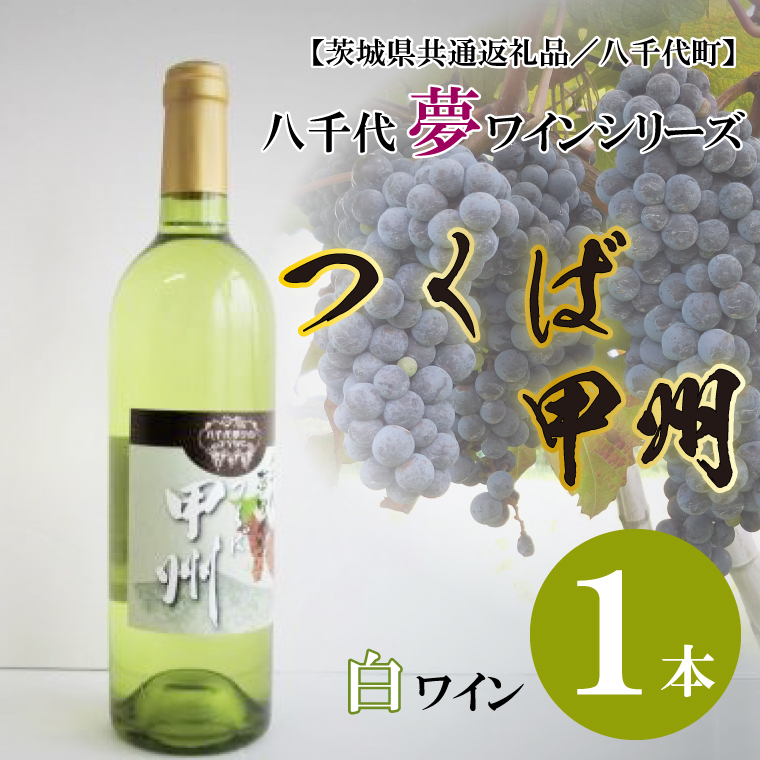 【茨城県行方市】EC-12【茨城県共通返礼品/八千代町】八千代夢ワインシリーズ つくば甲州(白ワイン)1本