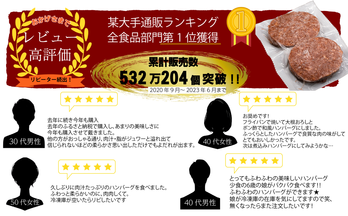 佐賀県みやき町のふるさと納税 FM031_【好評につき1～２か月以内発送】佐賀牛入り熟成ハンバーグ18個＋2個【期間限定】