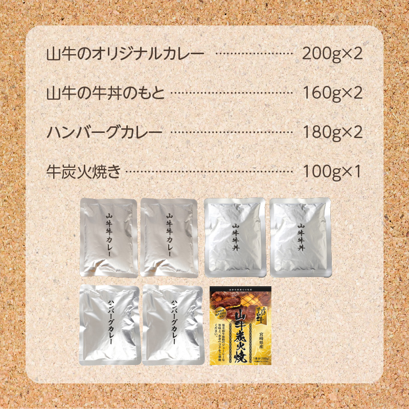 福袋 お楽しみレトルト詰め合わせ７パックセット K16_0072_1|株式会社みやざきサンミート季穣