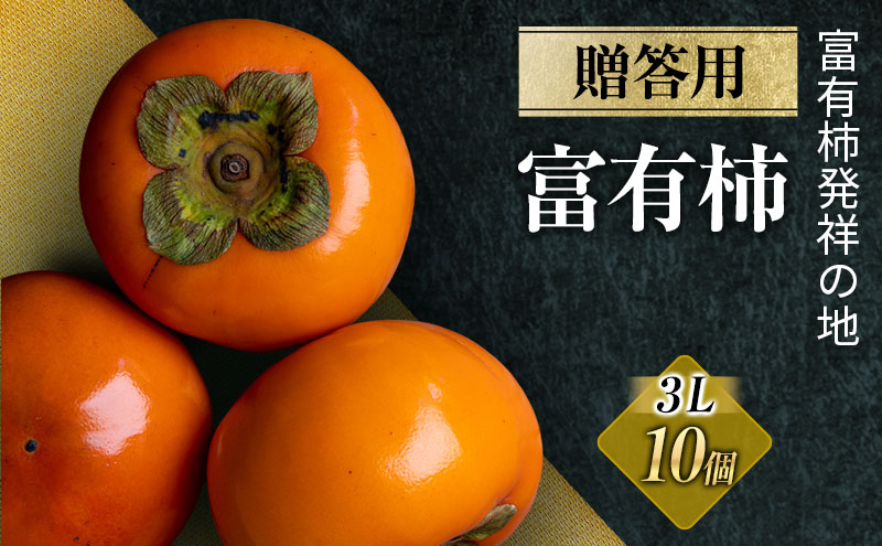【岐阜県瑞穂市】富有柿贈答用3L×10個入り|果物 フルーツ おやつ デザート 冬 冬の味覚 産地直送 甘柿 代表的 品種 原産地 ※離島への配送不可 ※2025年11月下旬頃より順次発送予定