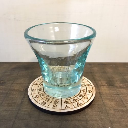 ヲシテ文字 フトマニ図 パワープレート 2枚入り×2 三重県産 ひのき製