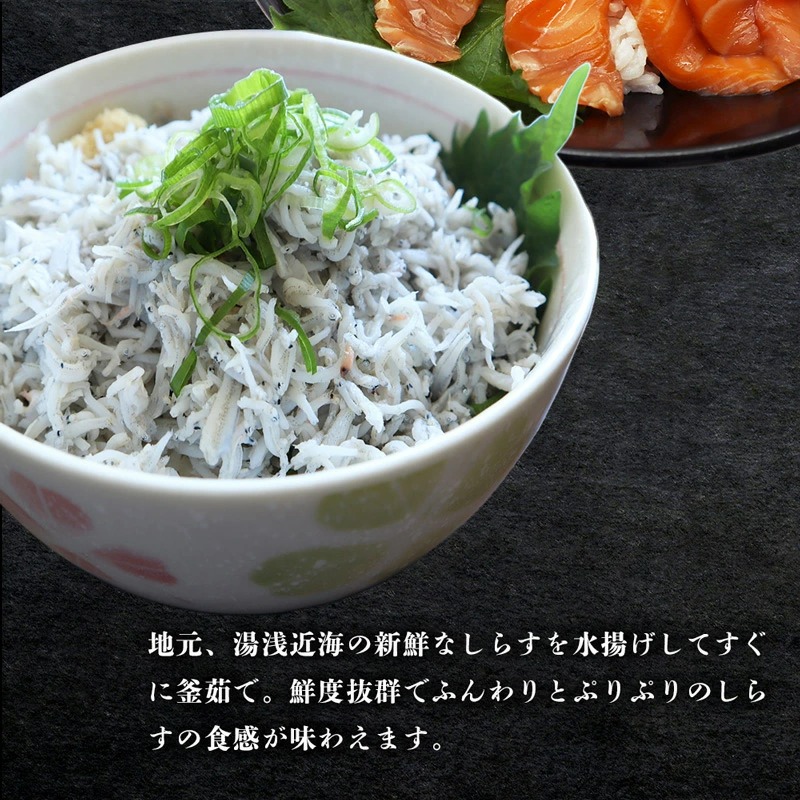 G6167_紀州湯浅醤油を使ったサーモンとカンパチの漬け＆釜揚げしらすの 海鮮丼 3種セット 計300g (100g×3種)（和歌山県有田郡湯浅町）  ふるさと納税サイト「ふるさとプレミアム」
