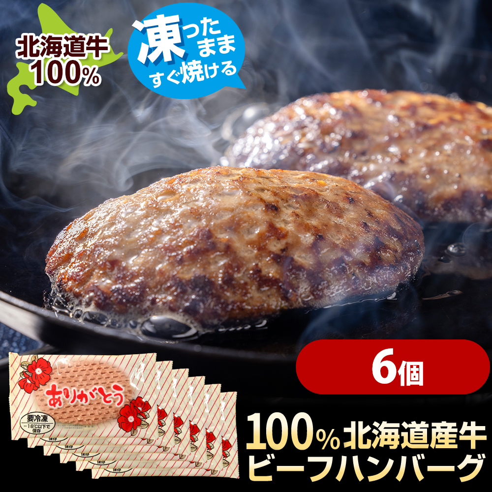 4-004 北海道産ビーフハンバーグ(ありがとう)(90g×6)