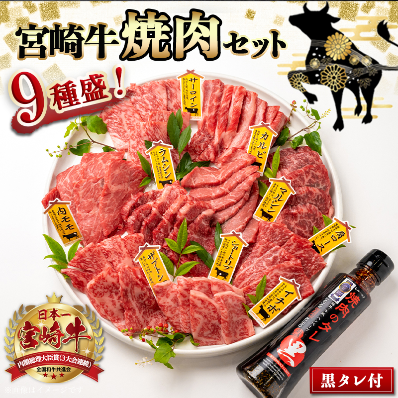 宮崎県都城市のふるさと納税 【数量限定】宮崎牛9種盛り焼肉セット_22-3101