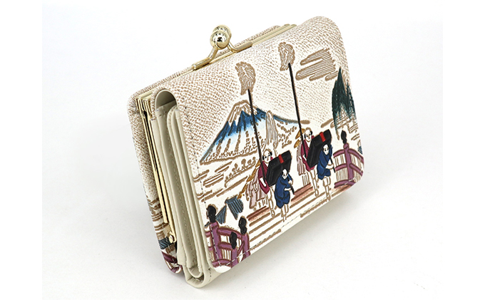 文庫屋大関】三つ折りミニ財布 日本橋【皮革工芸品 文庫屋大関】三つ折りミニ財布 日本橋【皮革工芸品