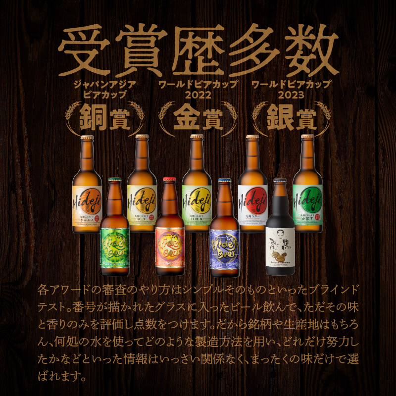 宮崎県延岡市のふるさと納税 宮崎ひでじビール定番と栗黒8本セット N073-YZA930