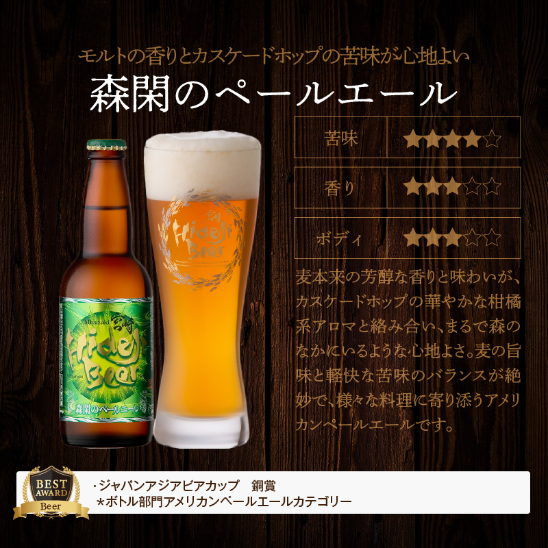 宮崎県延岡市のふるさと納税 宮崎ひでじビール定番と栗黒8本セット N073-YZA930