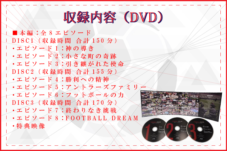 茨城県行方市のふるさと納税 DU-4【通常パッケージ】「FOOTBALL DREAM　鹿島アントラーズの栄光と苦悩」 DVD