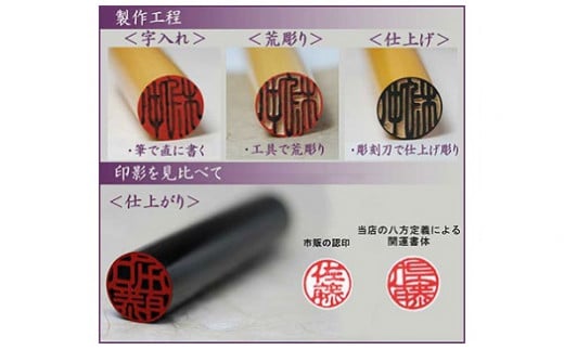 山梨県市川三郷町のふるさと納税 福徳開運印鑑【実印または銀行印】天然黒水牛　13.5mm丸60mm丈　牛革モミケース入り [5839-1739]