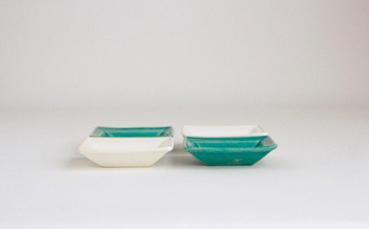 【Awabi ware】長方豆皿　4枚セット