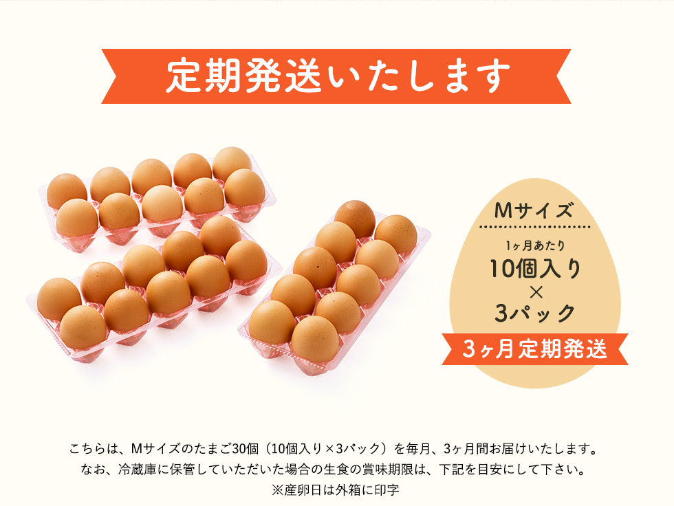 兵庫県市川町のふるさと納税 022AB01N.タズミの卵Ｍサイズ（30個×3か月）