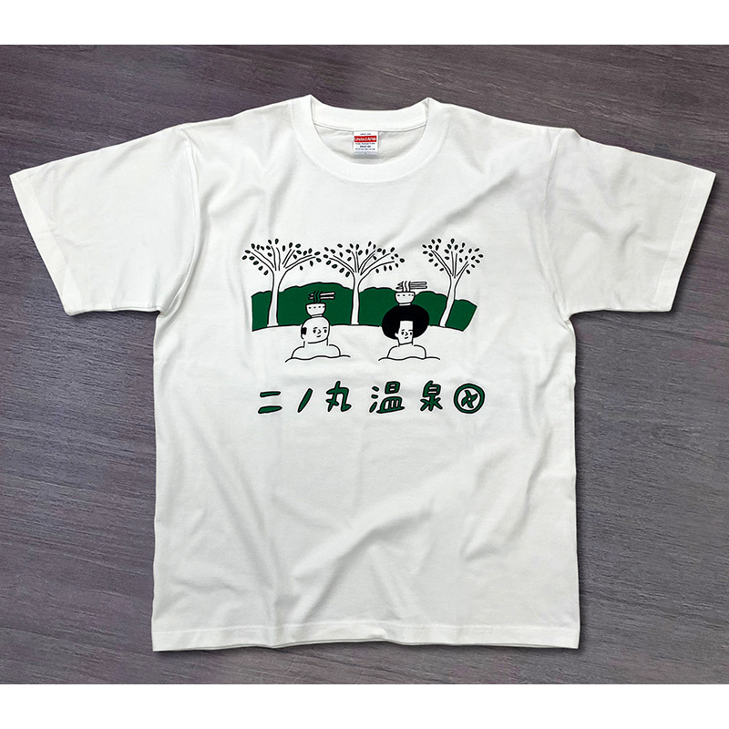 AP6038_二ノ丸温泉 オリジナルイラストグッズ「Tシャツ(温泉)」XLサイズ