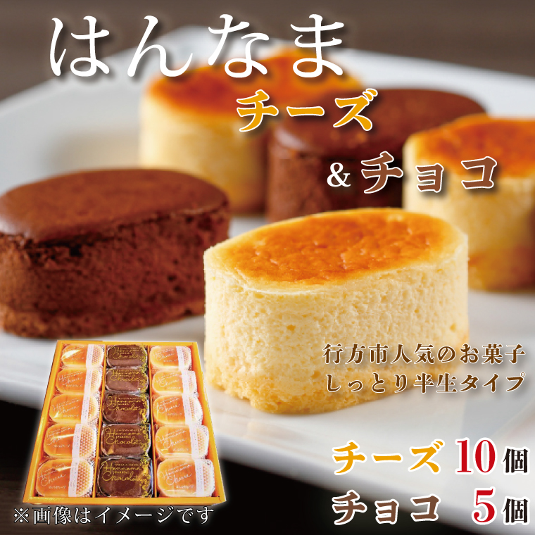 【茨城県行方市】H-26-1 はんなまチーズ10個・はんなまちょこ5個