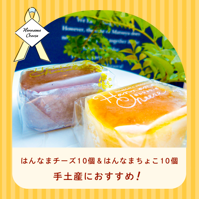 茨城県行方市のふるさと納税 H-17 はんなまチーズ10個＆はんなまちょこ10個