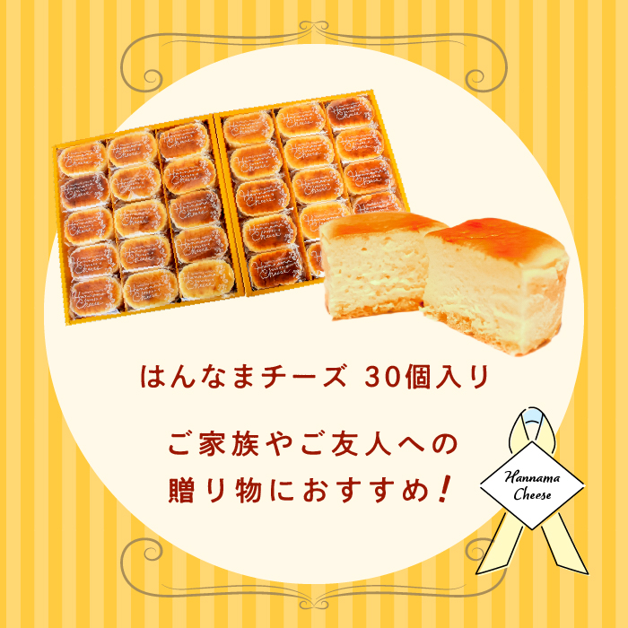 茨城県行方市のふるさと納税 H-19 はんなまチーズ（30個入り）