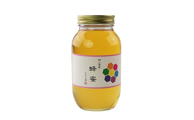 純粋はちみつ　岡山県産百花蜂蜜1.2kg1本　かもがた養蜂　国産