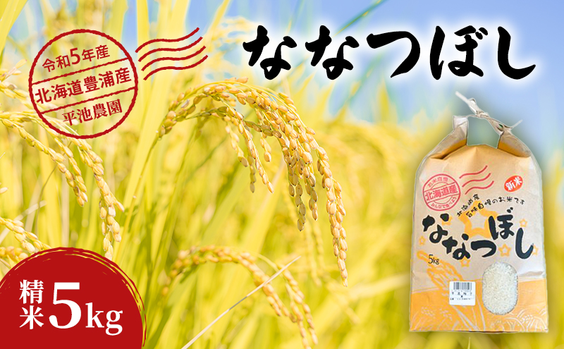 北海道 豊浦 平池農園 令和4年産 ななつぼし 5kg 精米 | クチコミで