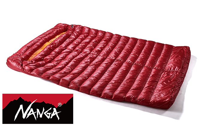 未使用 ナンガ NANGA ラバイマーバッグ W400STD RED 2人用 シュラフ 寝袋 封筒型 ダウン キャンプ アウトドア